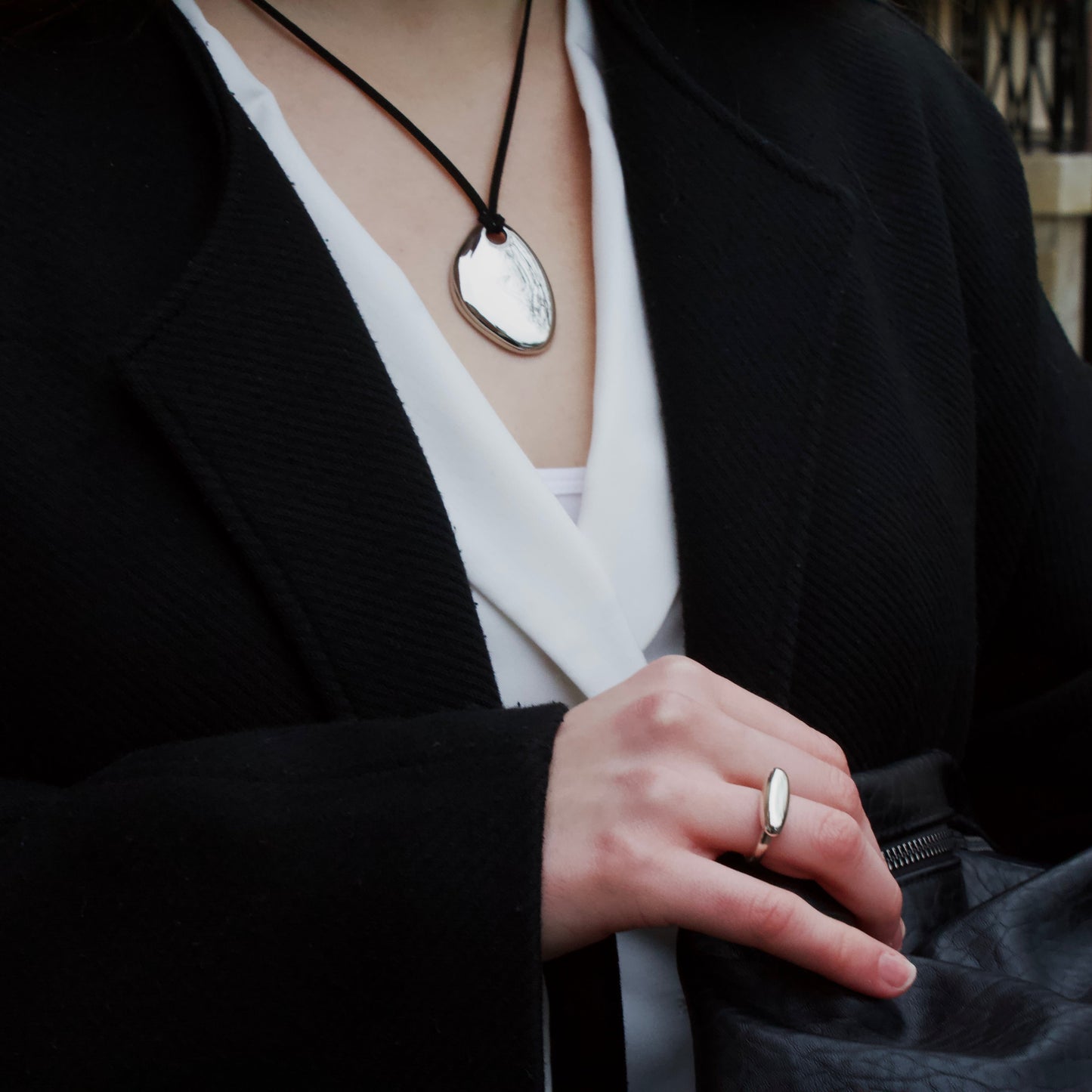 Onyra silver necklace
